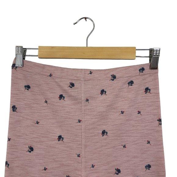 NEW Anthropologie Medium Large M/L Waffle Leggings Thermal Floral Pink Pants - Picture 11 of 15